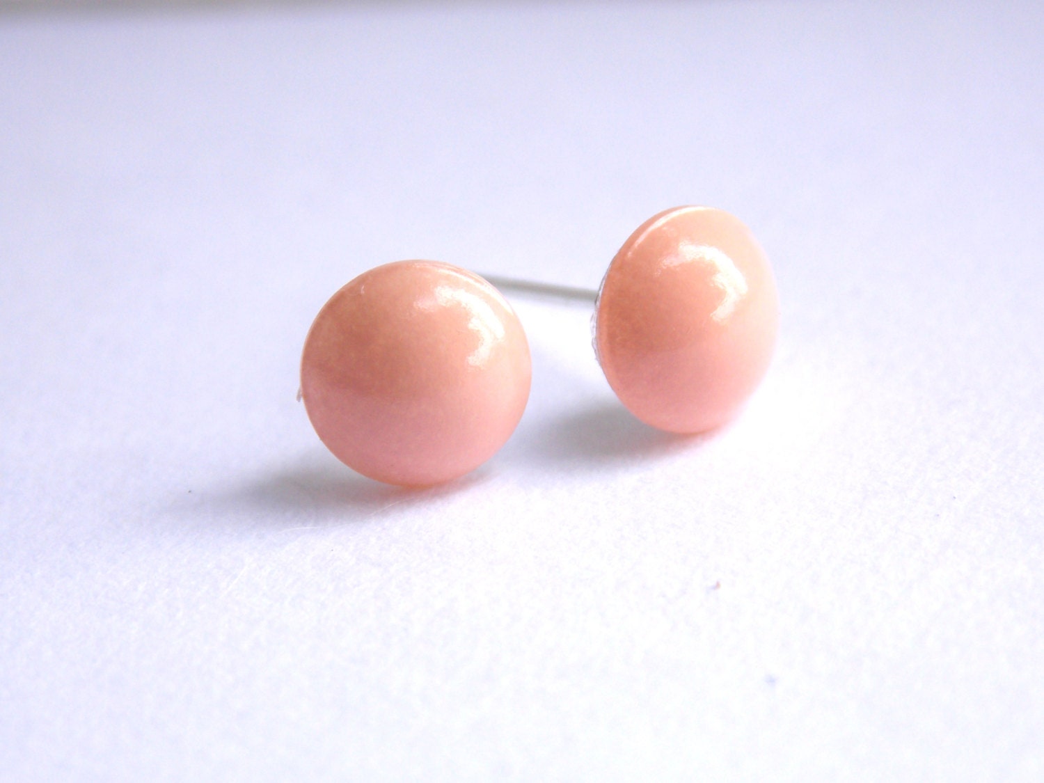 Korallen Ohrringe, Ohrstecker, Pfirsich Perlen Post Swarovski, Silber, Brautjungfern Geschenke, Ohrring, Geschenk Korallen Ohrringe, Ohrstecker, Pfirsich Perlen Post Swarovski, Silber, Brautjungfern Geschenke, Ohrring, Geschenk von mlejewelry