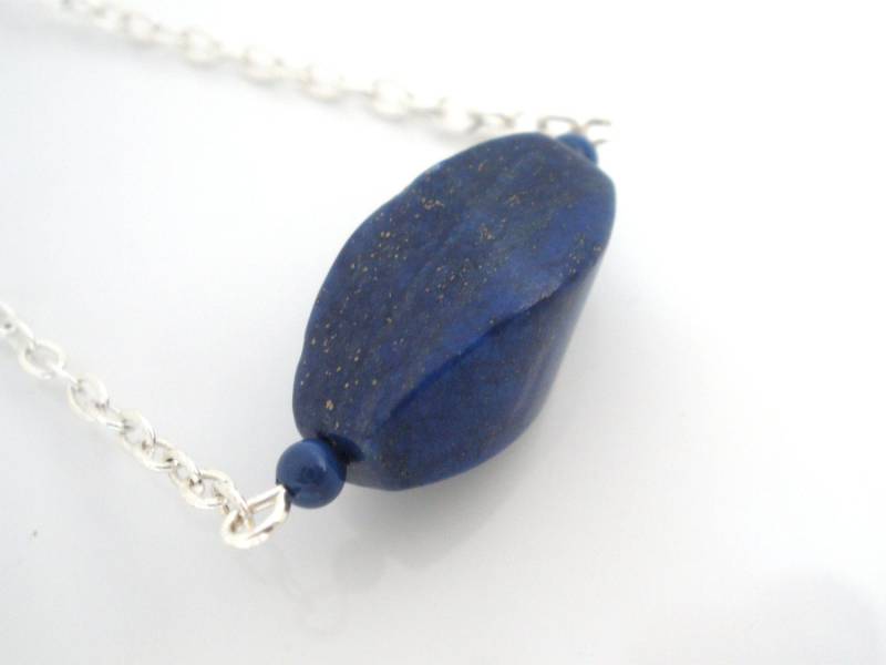 Lapis Halskette, Anhänger, Indigo Lapis, Blau Lazuli Wirbel Perlen, Dunkelblau, Und Silber Halskette Lapis Halskette, Anhänger, Indigo Lapis, Blau Lazuli Wirbel Perlen, Dunkelblau, Und Silber Halskette von mlejewelry