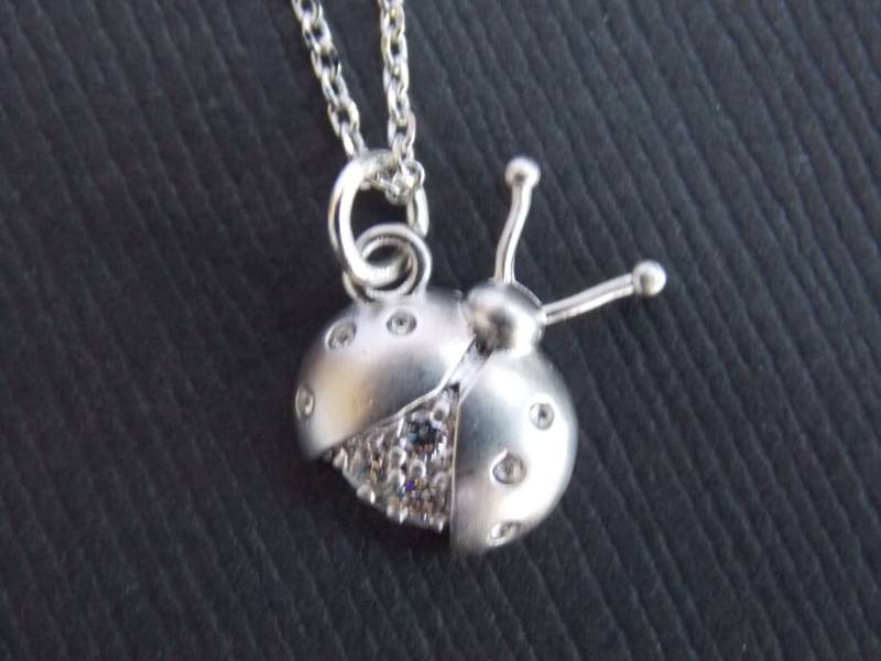 Marienkäfer Halskette, Silber Anhänger, Marienkäfer, Zirkonia, Teenager Geschenk, Freund Süßes Tierschmuck Marienkäfer Halskette, Silber Anhänger, Marienkäfer, Zirkonia, Teenager Geschenk, Freund Süßes Tierschmuck von mlejewelry