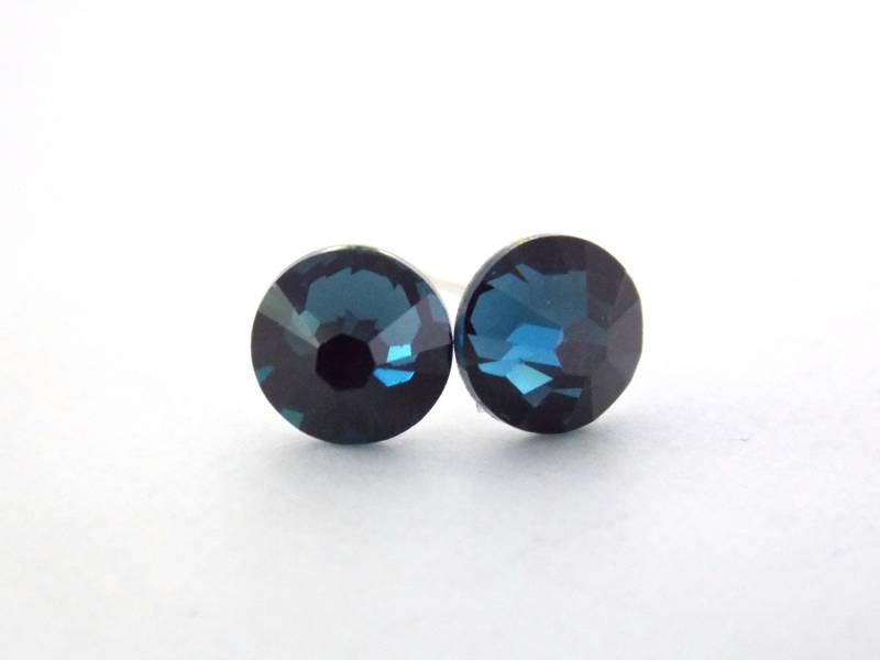Marine Ohrstecker, Swarovski Kristall Ohrringe, Blaue Montana Blau, Marineblau, Brautjungfer Geschenke Marine Ohrstecker, Swarovski Kristall Ohrringe, Blaue Montana Blau, Marineblau, Brautjungfer Geschenke von mlejewelry
