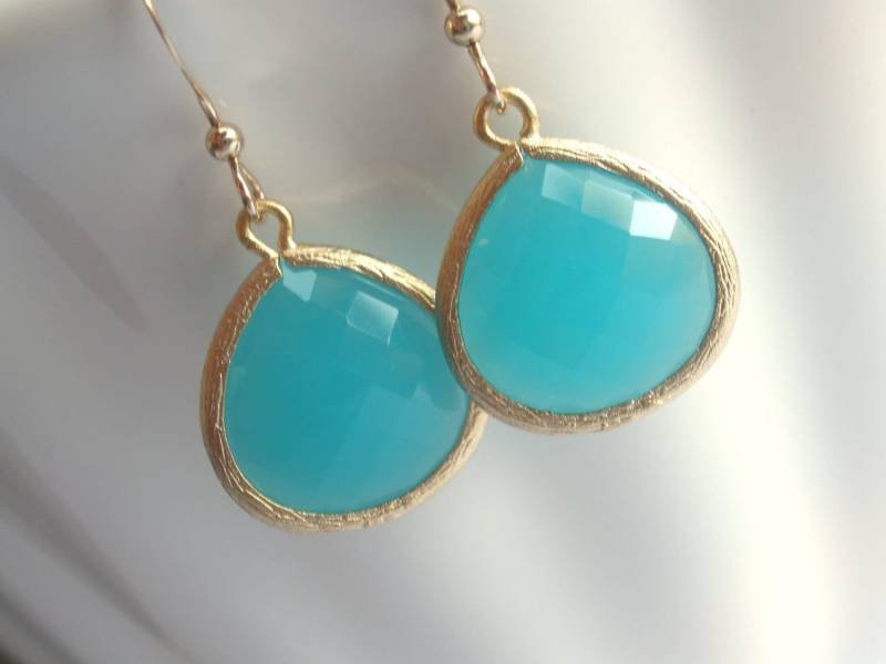 Minze Ohrringe, Blau Aqua Aquamarin Gold Filled, Hochzeit, Brautjungfer Braut Ohrringe Schmuck, Geschenk Minze Ohrringe, Blau Aqua Aquamarin Gold Filled, Hochzeit, Brautjungfer Braut Ohrringe Schmuck, Geschenk von mlejewelry
