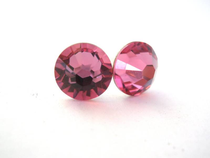 Rosa Ohrstecker, Kristall Ohrringe, Post, Swarovski-Kristall, Rose Rosa Brautjungfer Geschenke Rosa Ohrstecker, Kristall Ohrringe, Post, Swarovski-Kristall, Rose Rosa Brautjungfer Geschenke von mlejewelry
