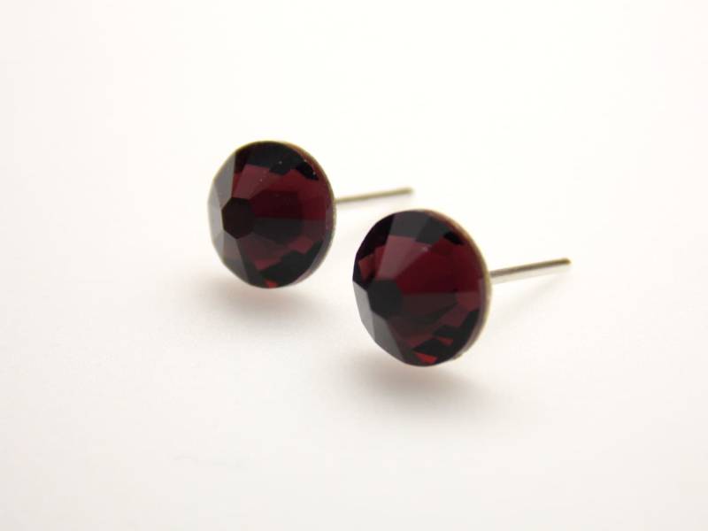Swarovski Kristall Ohrstecker, Marsala Ohrringe, Burgund Ohrringe Merlot, Post Brautjungfer Geschenke Swarovski Kristall Ohrstecker, Marsala Ohrringe, Burgund Ohrringe Merlot, Post Brautjungfer Geschenke von mlejewelry