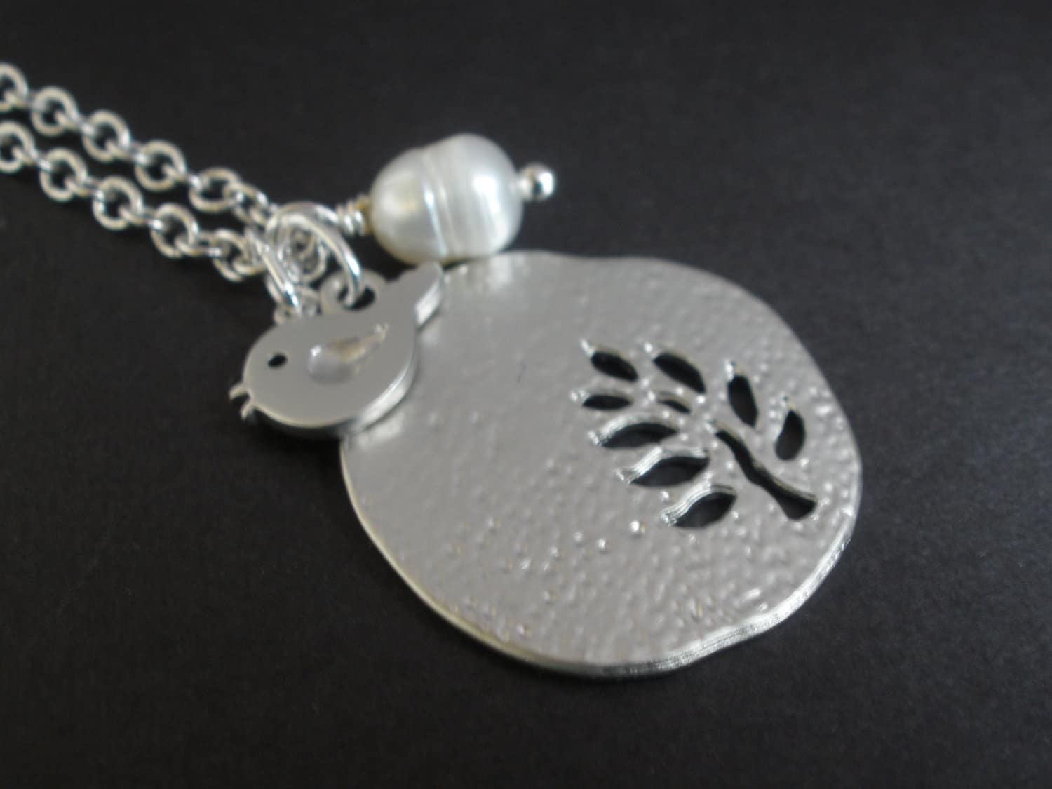Vogel Halskette, Baum Silber Blatt Vogel, Birdie, Spatz, Des Lebens, Blatt, Mama Geschenk, Freund Geschenk Vogel Halskette, Baum Silber Blatt Vogel, Birdie, Spatz, Des Lebens, Blatt, Mama Geschenk, Freund Geschenk von mlejewelry