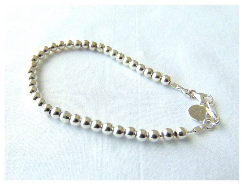 sterling Silber Zierlich Ball Perlenarmband, Trending Damenmode, Eleganter Abend, Tages Tragen. Unisex Perfektes Geschenk sterling Silber Zierlich Ball Perlenarmband, Trending Damenmode, Eleganter Abend, Tages Tragen. Unisex Perfektes Geschenk von mmilltownJewels