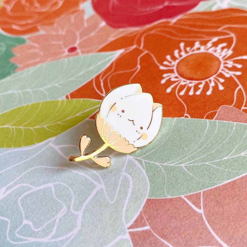 Happy Flower Kid Anstecknadel von mochichito