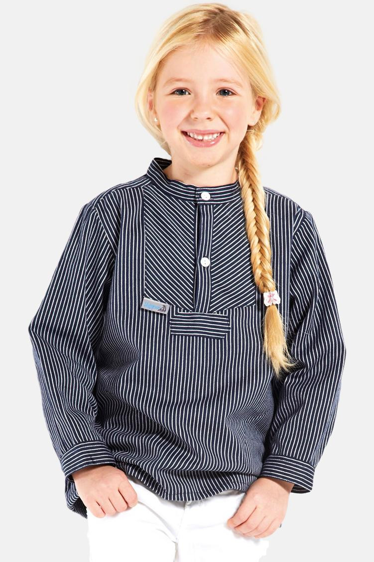 Fischerhemd Basic schmal gestreift Kinder von modAS