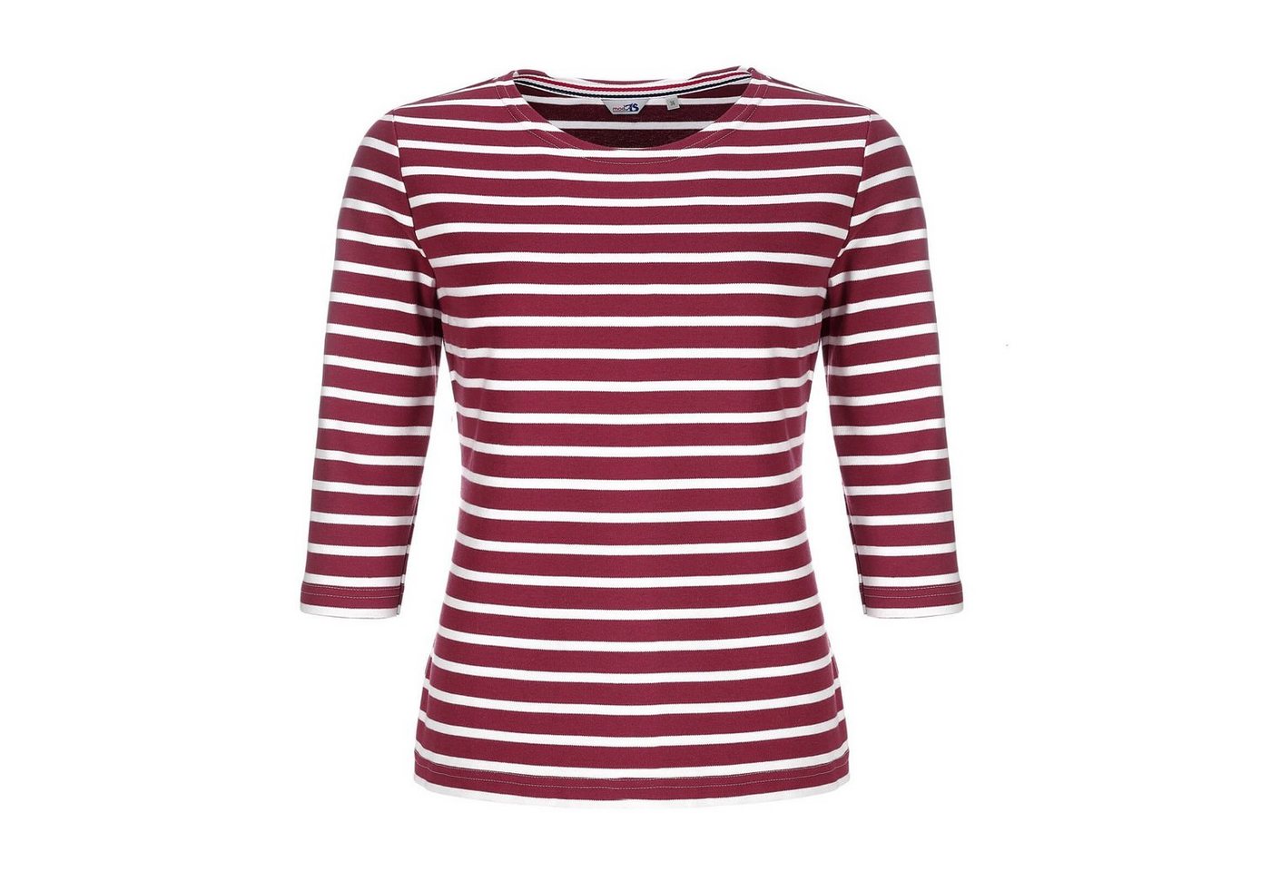 modAS 3/4-Arm-Shirt Bretonisches Damenshirt Rundhalsshirt mit Streifen aus Baumwolle modAS 3/4-Arm-Shirt Bretonisches Damenshirt Rundhalsshirt mit Streifen aus Baumwolle von modAS