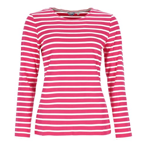 modAS Damen Shirt Streifenshirt 1/1-Arm - Ringelshirt Langarmshirt Damen Gestreift - Longsleeve Shirt mit Streifen aus Baumwolle von modAS