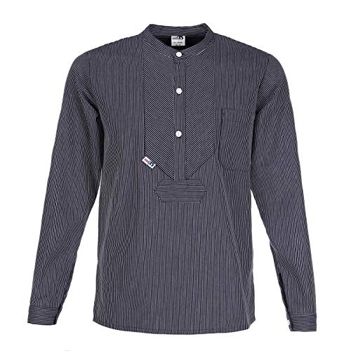 modAS | Fischerhemd „BasicLine“ | schmaler Streifen | Größe XS (ca. He 42 - Da 36) von modAS