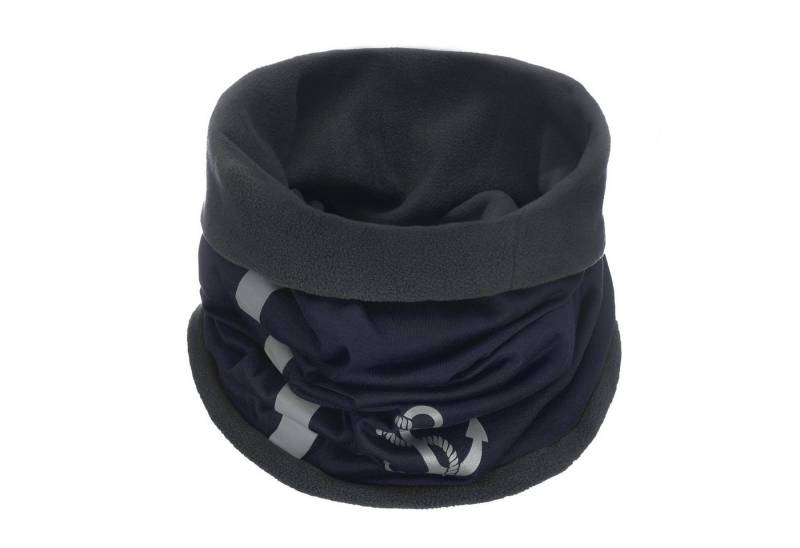 modAS Halstuch, Unisex Schlauch-Halstuch Fleece mit Anker-Print - Halsschlauch Damen Herren Halswärmer von modAS