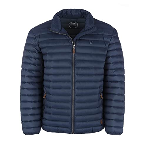 modAS Herren Steppjacke mit Stehkragen - Gesteppte Jacke in Daunenoptik inkl. Aufbewahrungsbeutel in Marine Größe M von modAS