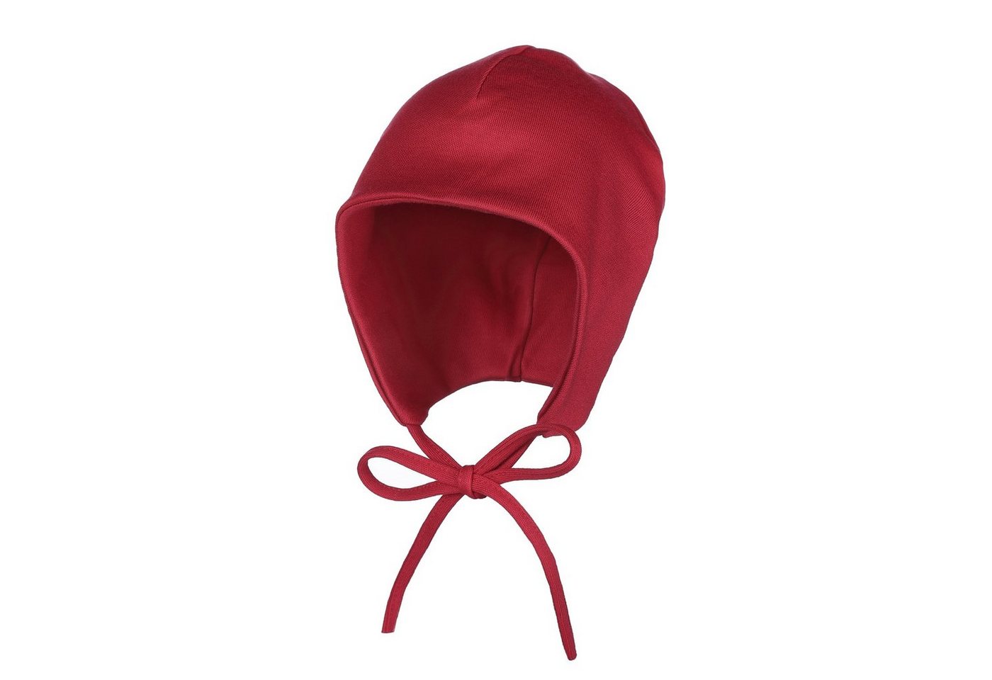 modAS Jerseymütze Baby Mütze Baumwolle - Kopfbedeckung mit Bindeband und Ohrenschutz von modAS