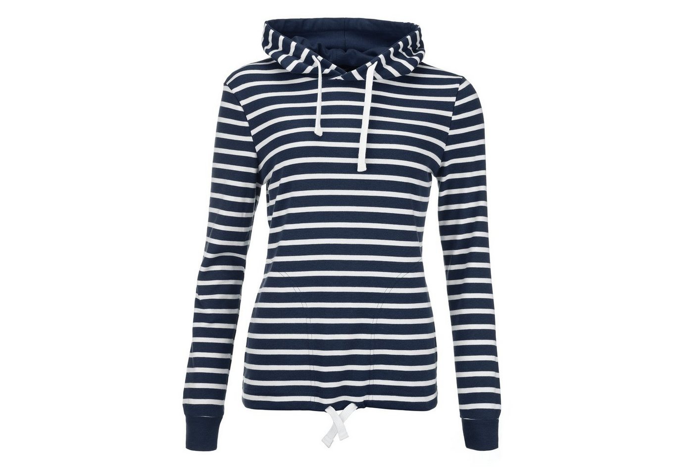 modAS Kapuzenpullover Damen Kapuzenshirt Maritim gestreift - Langarmshirt Streifen Baumwolle von modAS