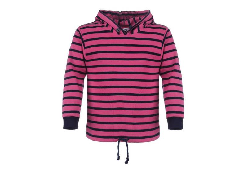 modAS Kapuzenshirt Kinder Pullover mit Streifen - Kapuzenpullover mit Kordelzug am Bund von modAS
