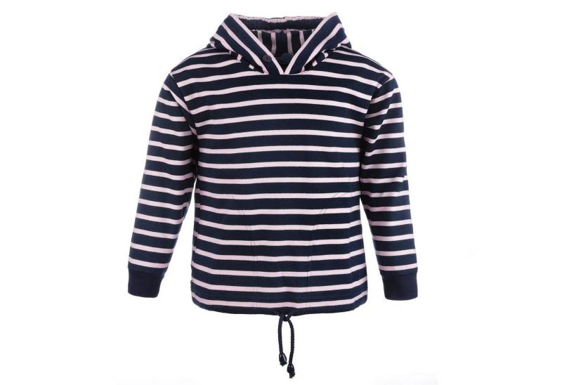 modAS Kapuzenshirt Kinder Pullover mit Streifen - Kapuzenpullover mit Kordelzug am Bund von modAS