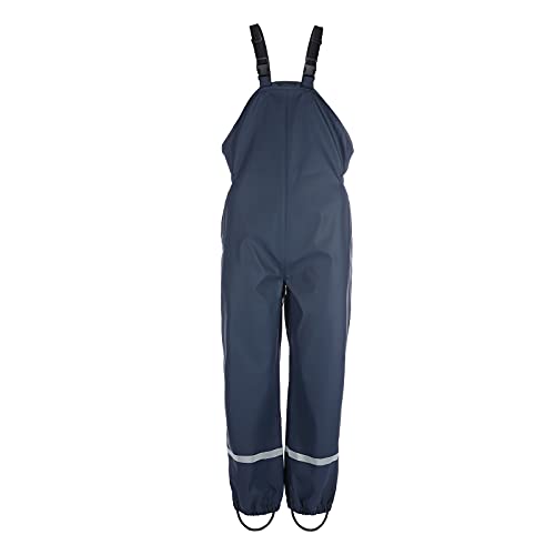 modAS Kinder Regenlatzhose - PU-Regenhose Gummihose Mädchen Jungen Matsch- und Buddelhose wasserdicht in Marine Größe 89-92 von modAS