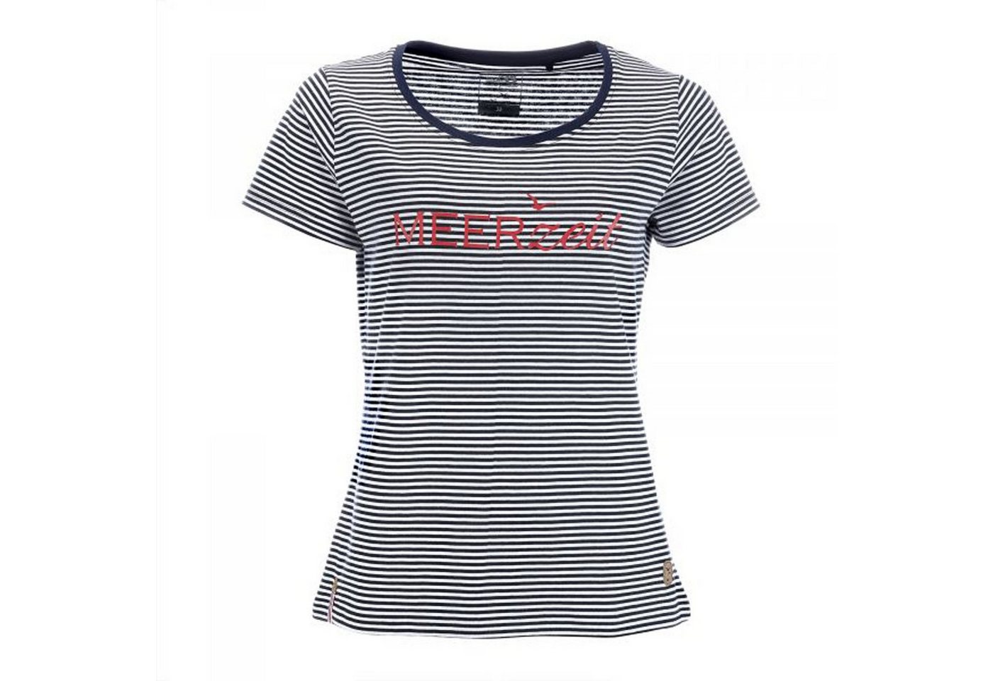 modAS Kurzarmshirt Damen T-Shirt mit Streifen und Print Meerzeit – Basic Shirt Gestreift modAS Kurzarmshirt Damen T-Shirt mit Streifen und Print Meerzeit – Basic Shirt Gestreift von modAS