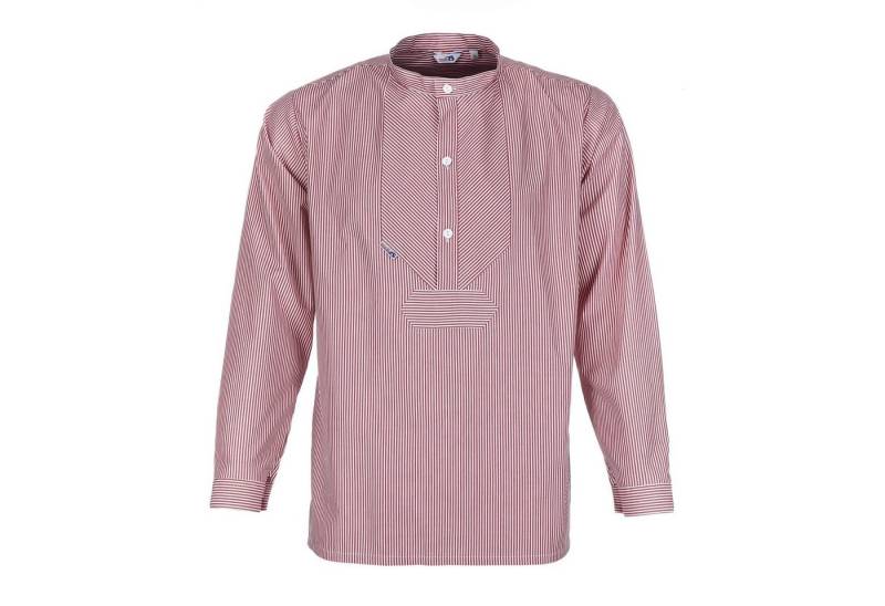 modAS Langarmhemd Unisex Fischerhemd Sommer mit Stehkragen - Hemd im Finkenwerder-Stil von modAS