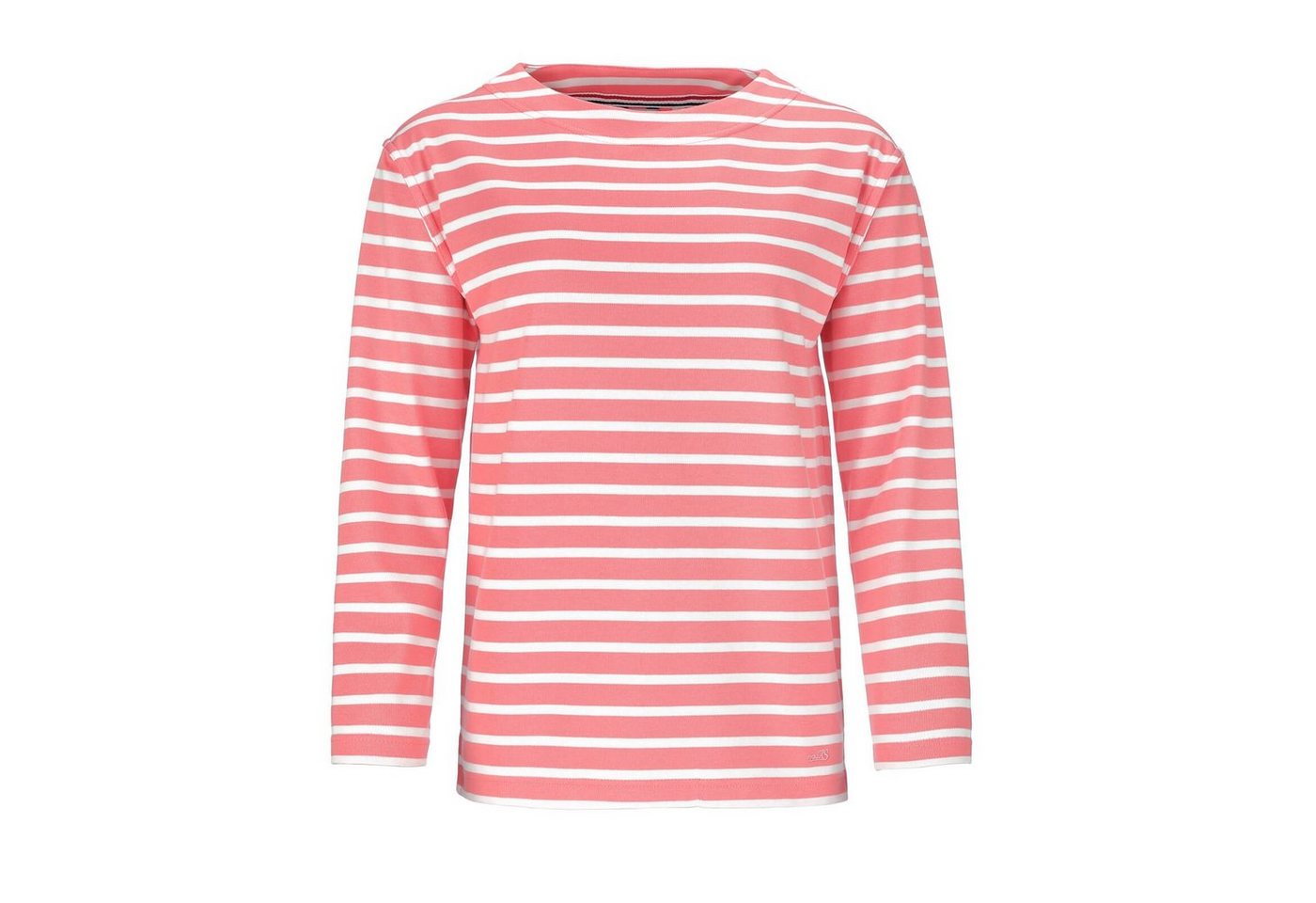 modAS Langarmshirt Damen Bretonisches Shirt U-Boot Ausschnitt - Ringelshirt Baumwolle von modAS