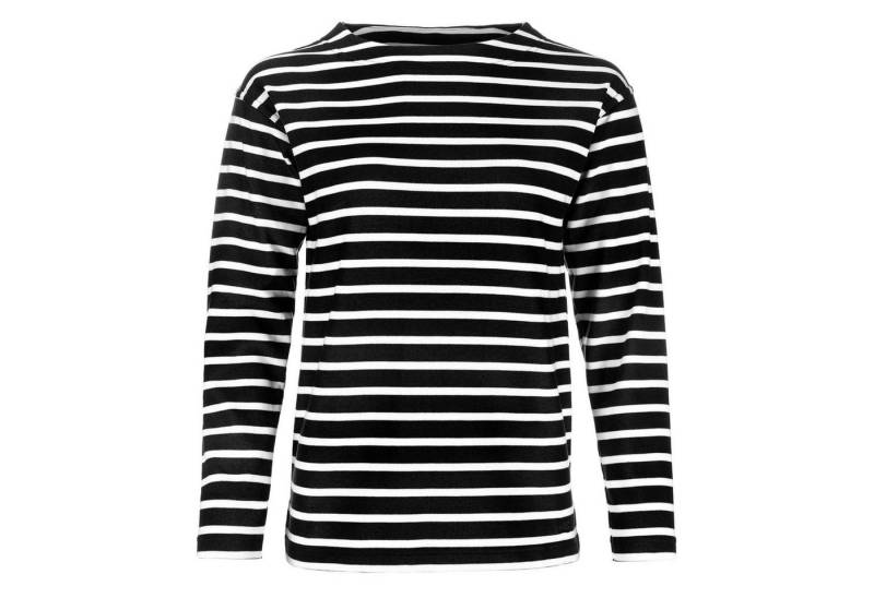 modAS Langarmshirt Damen Bretonisches Shirt U-Boot Ausschnitt - Ringelshirt Baumwolle von modAS