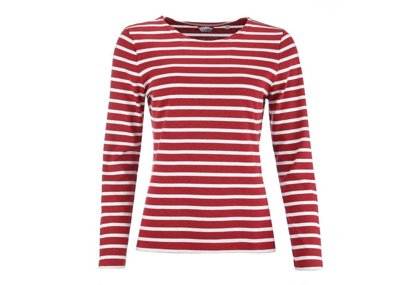 modAS Langarmshirt Damen Langarm-Shirt mit Streifen Bretonisches Streifenshirt Baumwolle von modAS