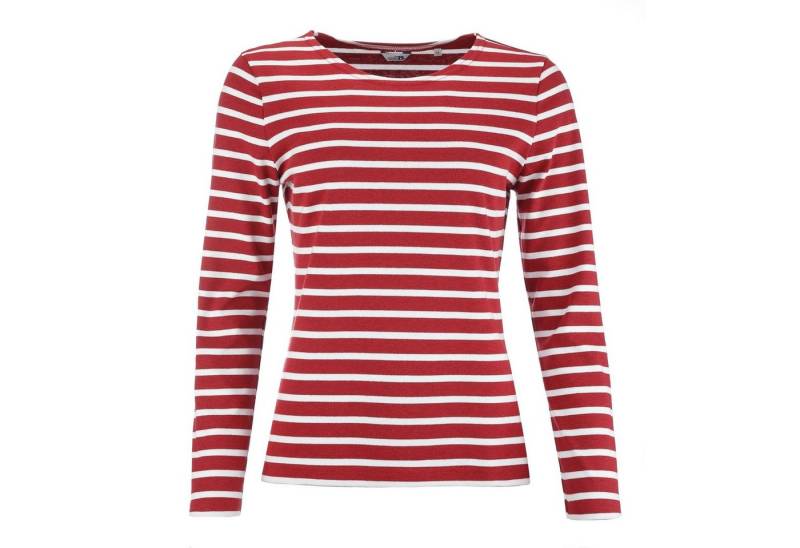modAS Langarmshirt Damen Langarm-Shirt mit Streifen Bretonisches Streifenshirt Baumwolle von modAS