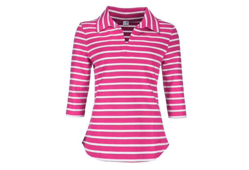 modAS Poloshirt 25602 Damen Shirt mit Polokragen und Streifen aus Baumwolle von modAS