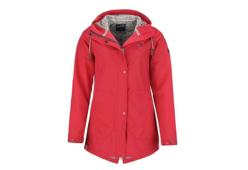 modAS Softshelljacke Damen Softshell-Mantel Unifarben - Outdoor Jacke Regenjacke mit Kapuze von modAS