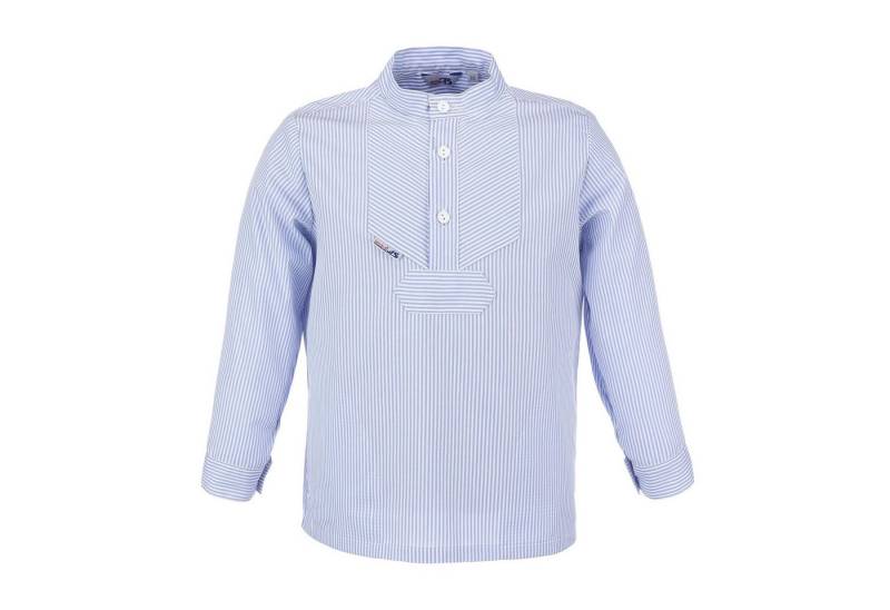 modAS Streifenhemd Kinder Fischerhemd Sommer mit Stehkragen - Hemd im Finkenwerder-Stil von modAS