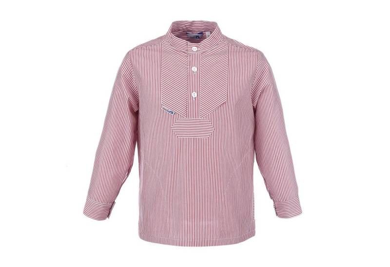 modAS Streifenhemd Kinder Fischerhemd Sommer mit Stehkragen - Hemd im Finkenwerder-Stil von modAS