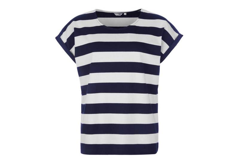 modAS T-Shirt 46114 Damen Kurzarm-Shirt Blockstreifen - Streifenshirt runder Ausschnitt von modAS