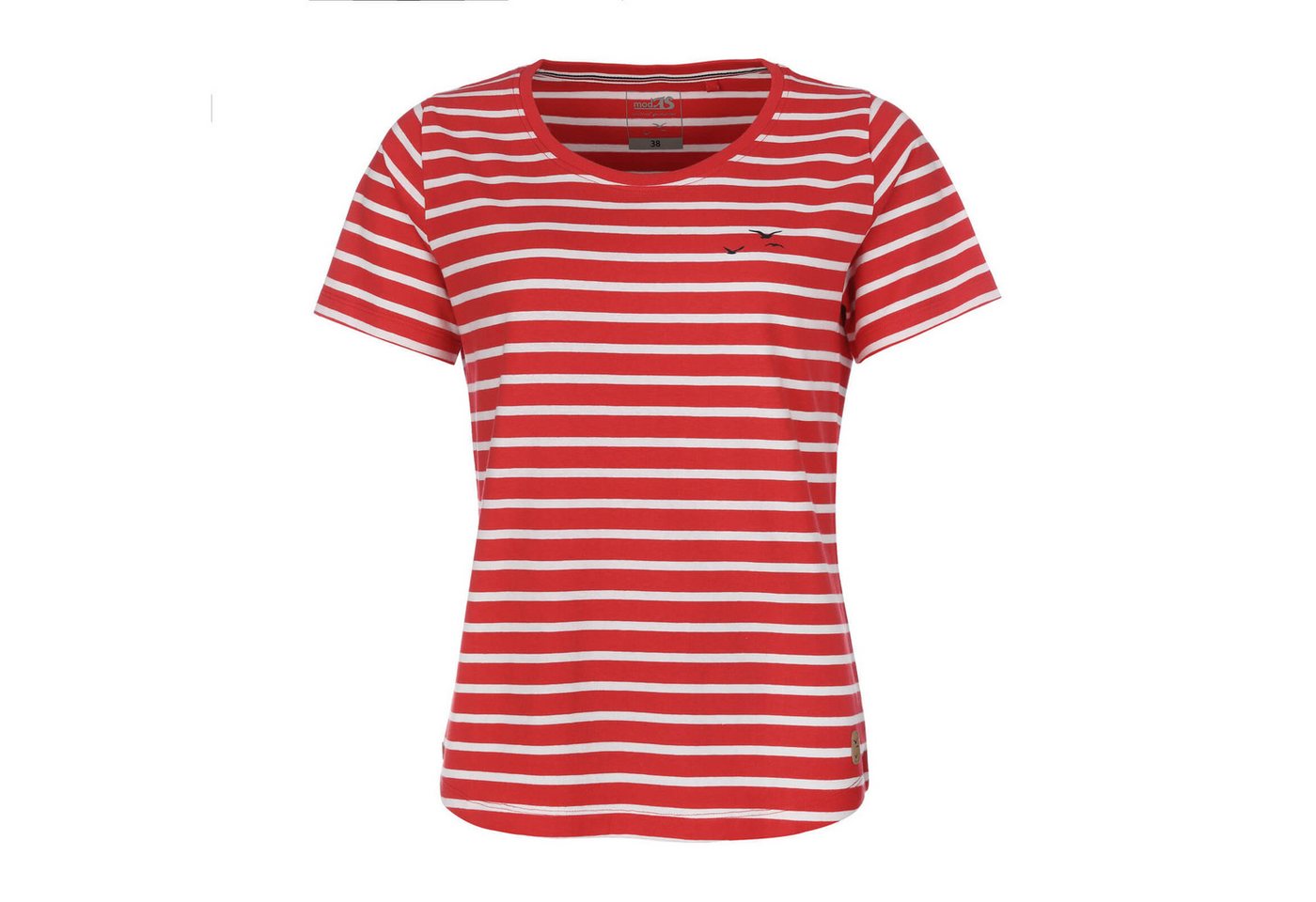 modAS T-Shirt Damen Kurzarm-Shirt im bretonischen Streifen-Design aus Baumwolle von modAS