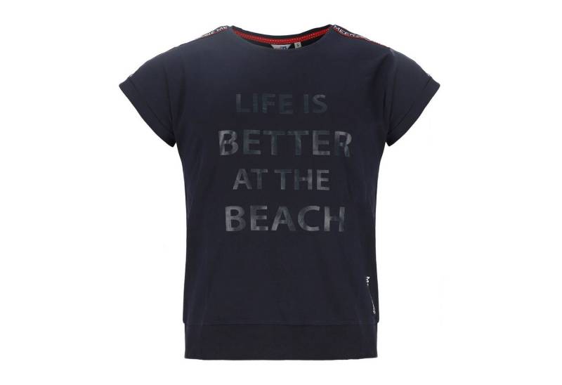 modAS T-Shirt Damen Kurzarmshirt mit Front-Print "Life is better at the Beach" von modAS