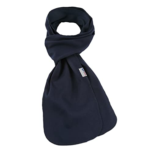 modAS Unisex Schal Bretonischer Kettelrandschal - Herrenschal Damenschal aus Baumwolle Größe 18 x 160 cm in Blau von modAS