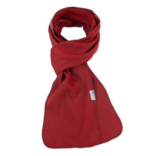 modAS Unisex Schal Bretonischer Kettelrandschal - Herrenschal Damenschal aus Baumwolle Größe 20 x 180 cm in Rot von modAS