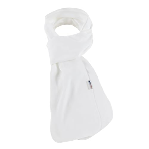 modAS Unisex Schal Bretonischer Kettelrandschal - Herrenschal Damenschal aus Baumwolle Größe 20 x 180 cm in Weiß von modAS