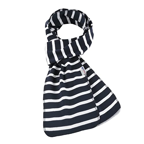 modAS Unisex Schal Bretonischer Kettelrandschal - Herrenschal Damenschal aus Baumwolle in Blau-Weiß von modAS