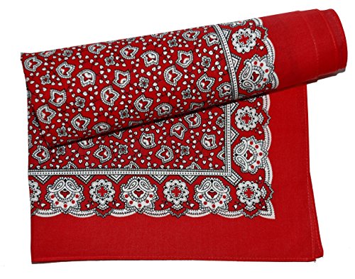 modAS Viereck-Halstuch Paisley, Farbe:rot von modAS