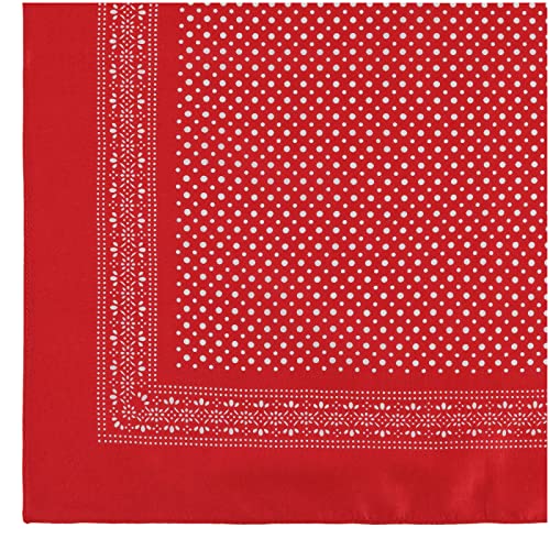 modAS Vierecktuch Bandana Kopftuch ca. 54x54 cm- Tuch in verschiedenen Designs und Farben aus Baumwolle in Rot mit kleinen Punkten von modAS