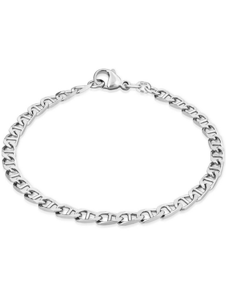 modabilé Armband Armkette Panzersteg 4,4mm 925 Silber, Herren Armkettchen 19cm, robust, Made in Germany von modabilé