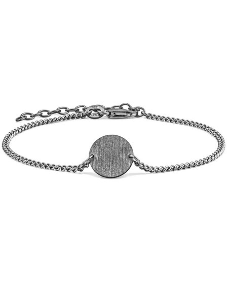 modabilé Armband Frosted CIRCLE mit Kreisanhänger Rund 925 Sterling Silber Matt von modabilé