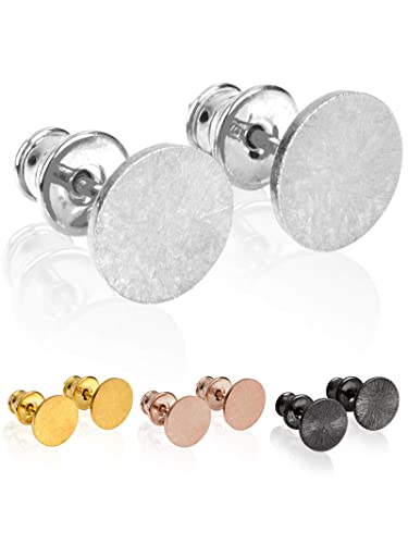 modabilé Damen Ohrstecker Rund aus 925 Sterling Silber (8mm) CIRCLE Ohrringe Silber Rhodiniert inkl. Geschenk-Etui I Made in Europe - Rhodiniert von modabilé