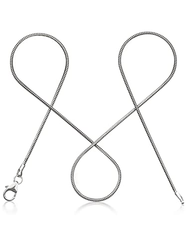 modabilé Schlangenkette Damen Halskette 925er Sterling Silber (40cm 1,2mm breit) Silberkette 925 ohne Anhänger Silberne Kette für Frauen Ketten Kurz von modabilé