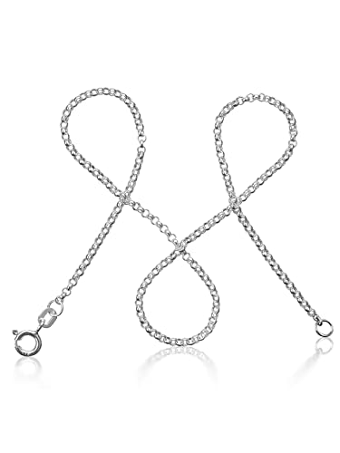 modabilé Erbskette Damen Halskette aus 925er Sterling Silber (38cm I 2mm breit) Silberkette 925 ohne Anhänger Echt Silberne Kette für Frauen Kurz von modabilé