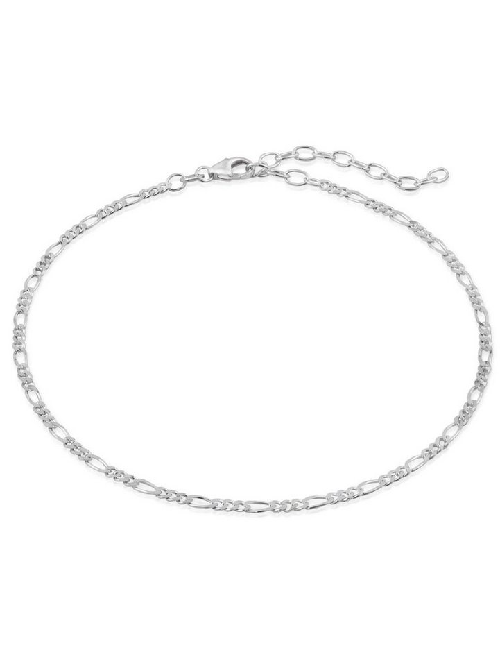 modabilé Fußkette Fußkettchen FIGARO, 23cm - 28cm, 2,2mm breit, Frauen, Sterling Silber 925, Made in Germany von modabilé