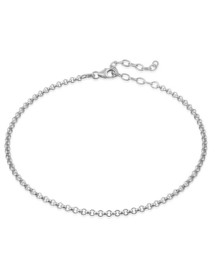 modabilé Fußkette Fußkette Erbskette, 23cm - 28cm, 2,5mm breit, Frauen, Sterling Silber 925, Made in Germany von modabilé