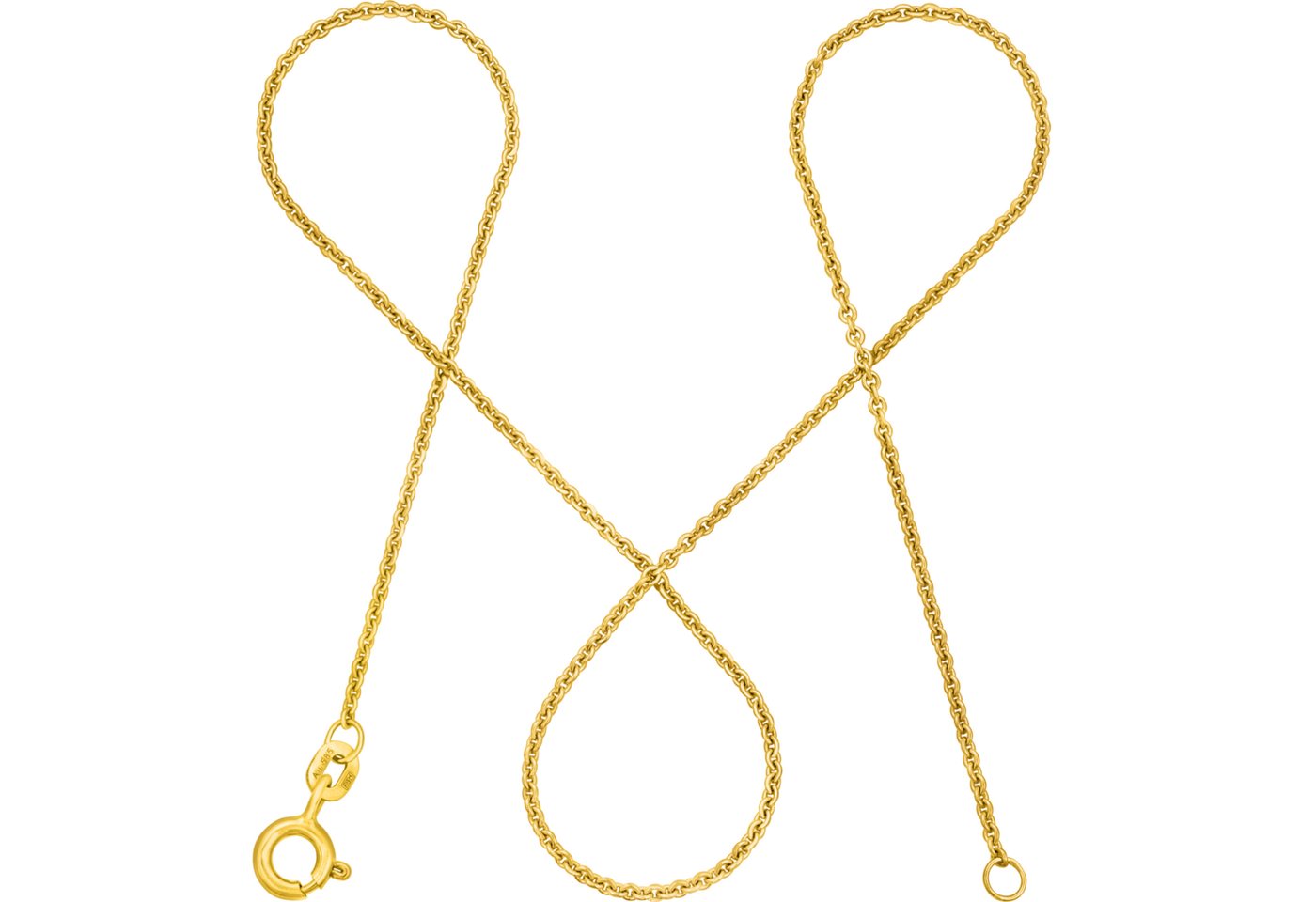 modabilé Goldkette Ankerkette DELICATE Rund 1,3mm 585 Gold, Halskette Damen, Damenkette dezent, Kette, Made in Germany von modabilé