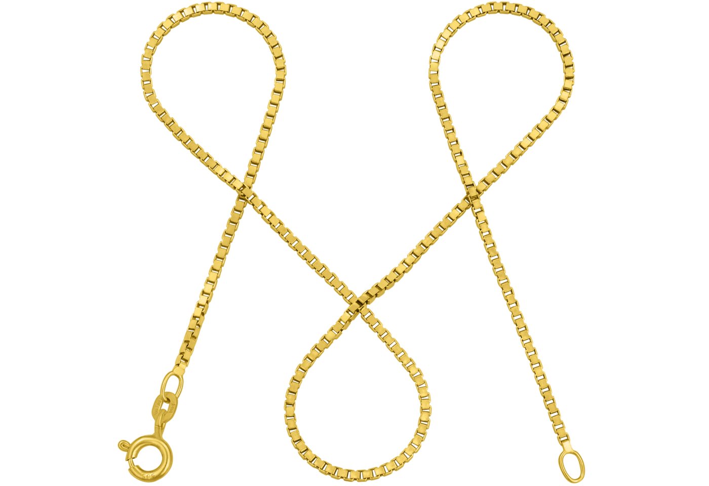 modabilé Goldkette Venezianerkette VENICE 1,4mm 585 Gold (14 Karat), Halskette Damen, Damenkette dezent, 585er Kette, Made in Germany von modabilé