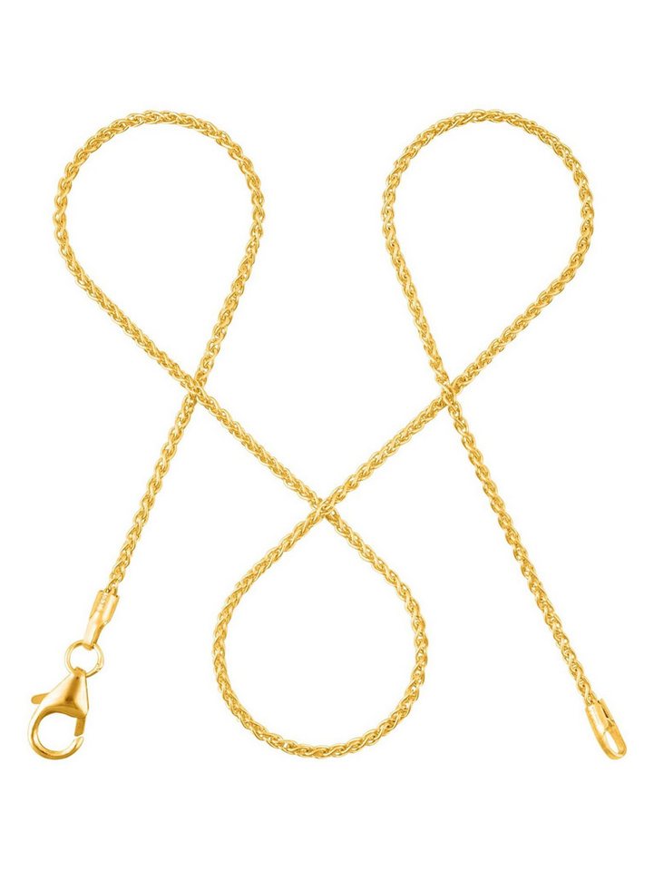 modabilé Goldkette Zopfkette 1,3mm 333 Gold, Halskette Damen, Damenkette 42cm, Kette 333er Gold von modabilé